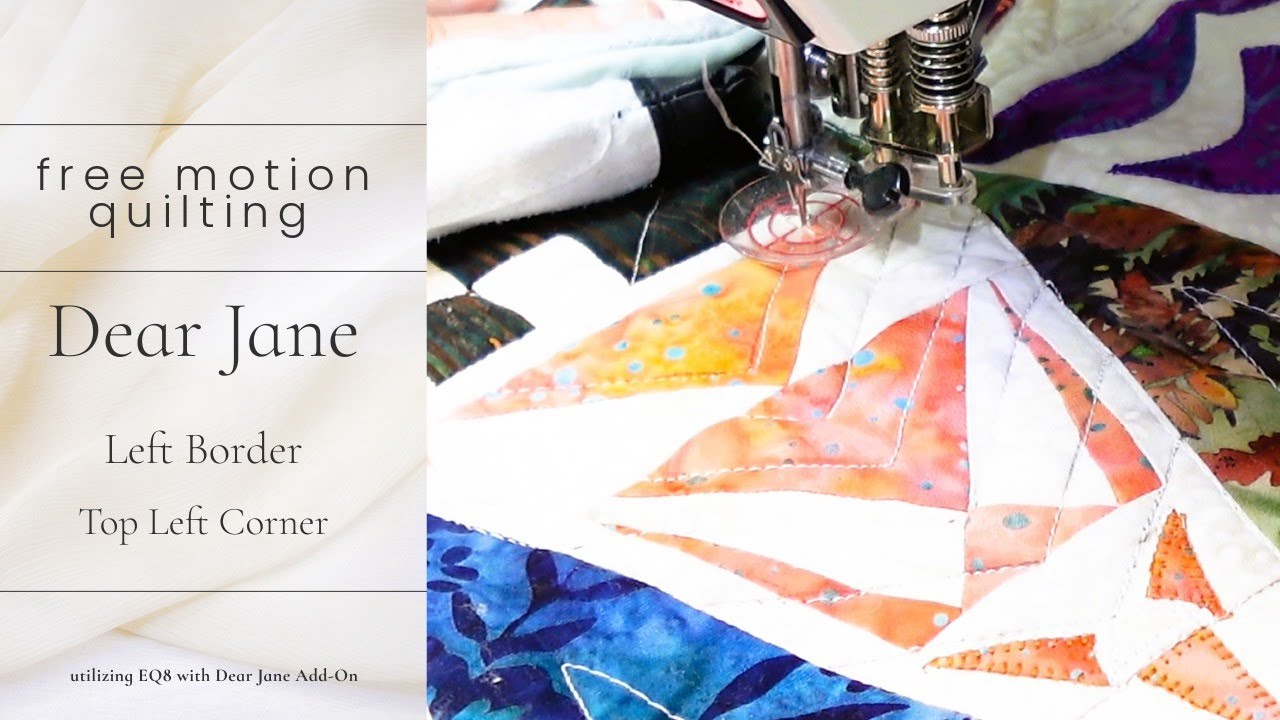 Dear Jane Quilting Left Border Top Left Corner