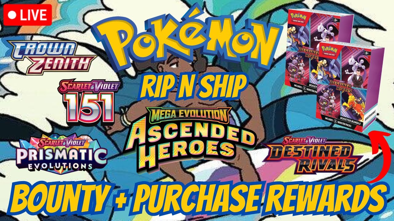 LIVE Pokemon RIP N SHIP! BOUNTY + PURCHASE REWARDS!!