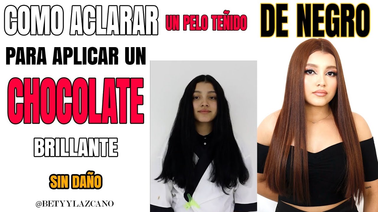 De NEGRO INTENSO a CHOCOLATE PERFECTO :con EXTRACCION de COLOR sin DAÑO paso a paso ⁨@bettylazcano⁩