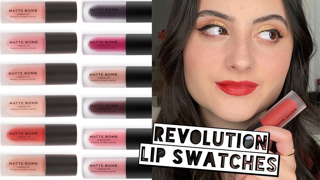 Свотчи и обзор жидкой помады REVOLUTION MATTE BOM