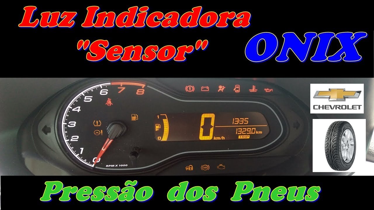 Luz do sistema de monitoramento da pressão dos pneus Chevrolet Onix