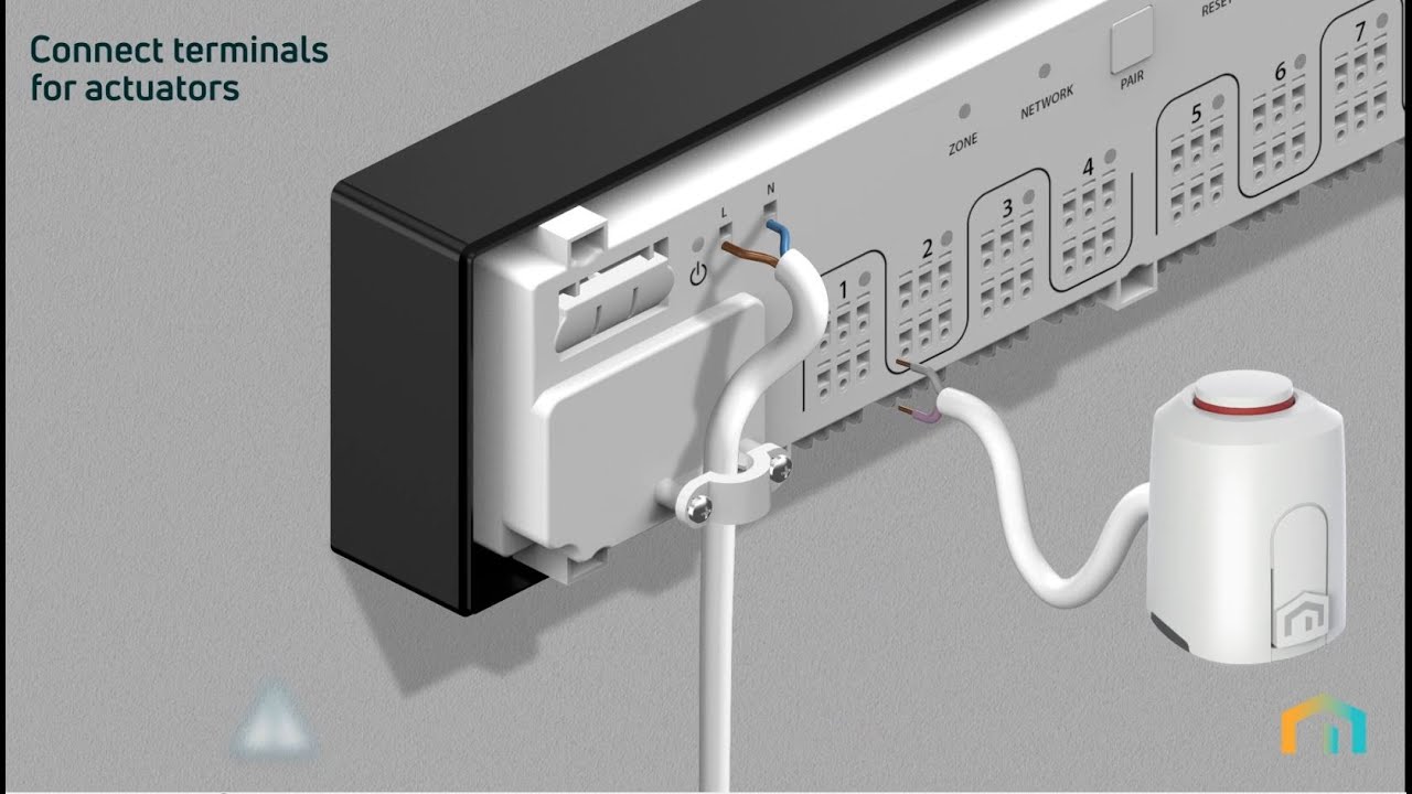 UNISENZA PLUS Smart Controls for Underfloor Heating_How to connect and pair the wiring centre