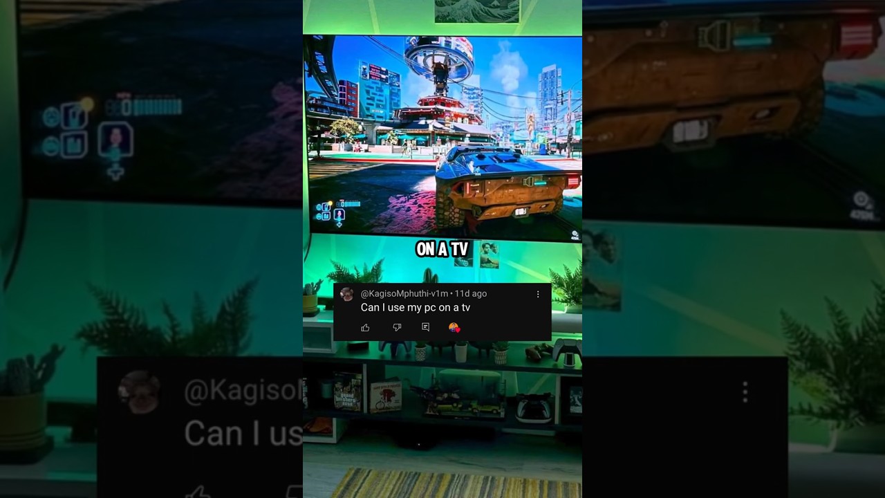 is it worth using your tv as your monitor?  #gaming #gamingcomputer