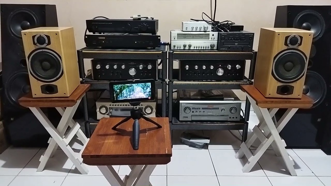cek sound flat amplifier Sansui AU-7900 via Bluetooth HP midbass PHASS ALNICO MW6512AL tweeter AT28