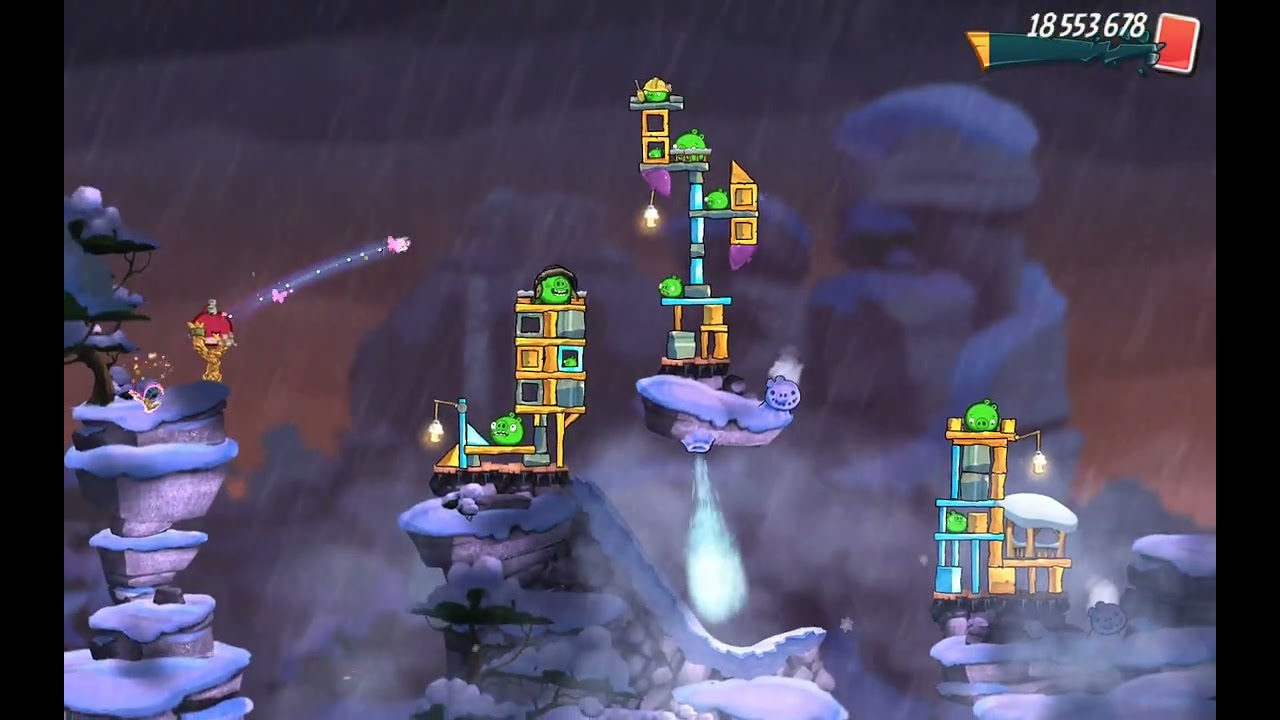 Angry birds 2. Схватка синей троицы . Босс в ледяной сказке !