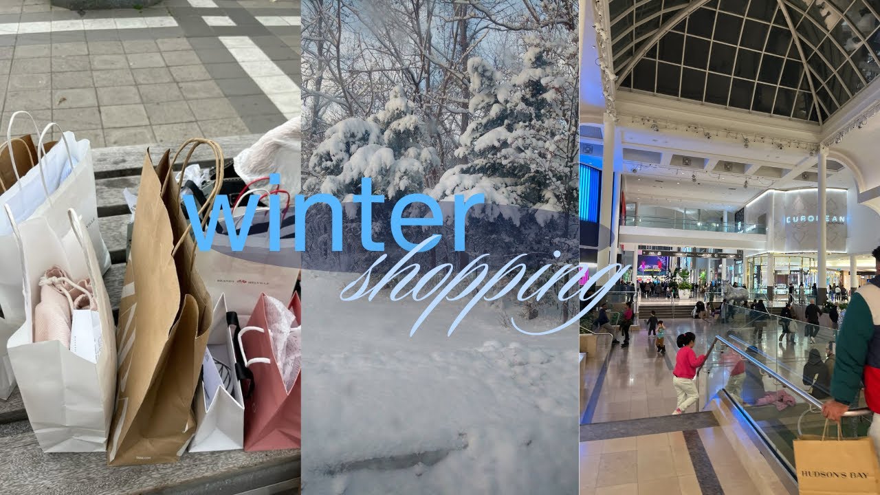 Cozy Shopping at Sherway Shopping Mall During Winter Storm ❄️