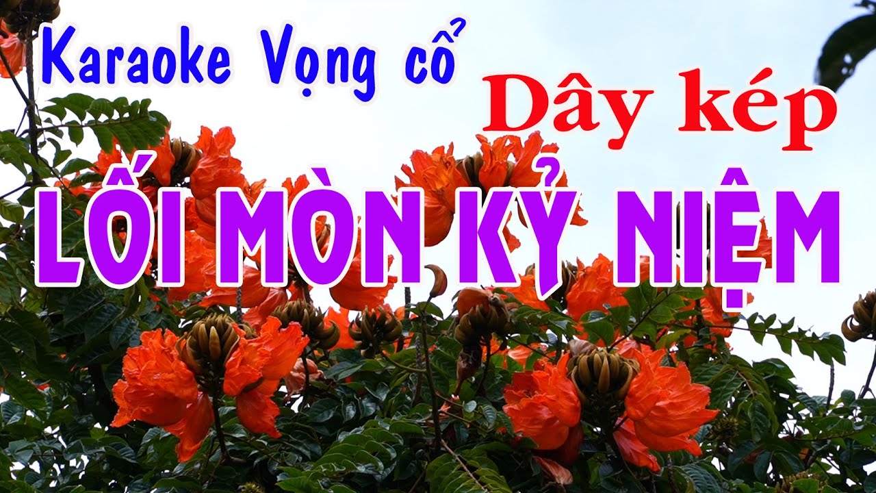 Karaoke vọng cổ LỐI MÒN KỶ NIỆM - DÂY KÉP [T/g Nhật Chín]