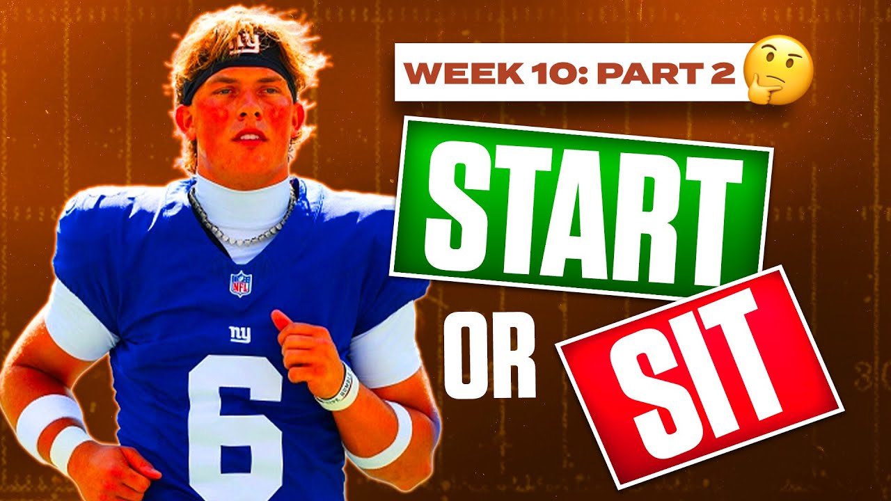 Week 10 Start Sit Advice (Part 2) | Sneaky Starts & Players to BENCH | 2025 Fantasy Football Advice