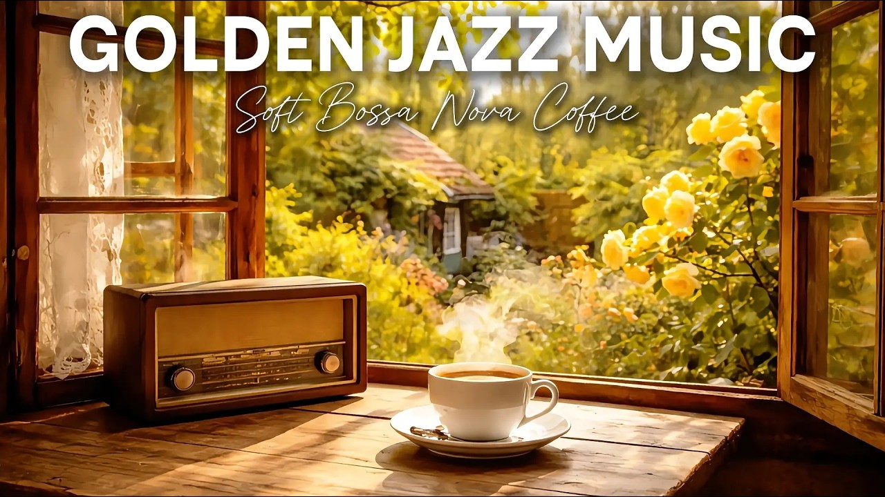 Golden Jazz Music ☀️ Soft Bossa Nova Coffee for Peaceful Work, Study and Positive Daily Energy