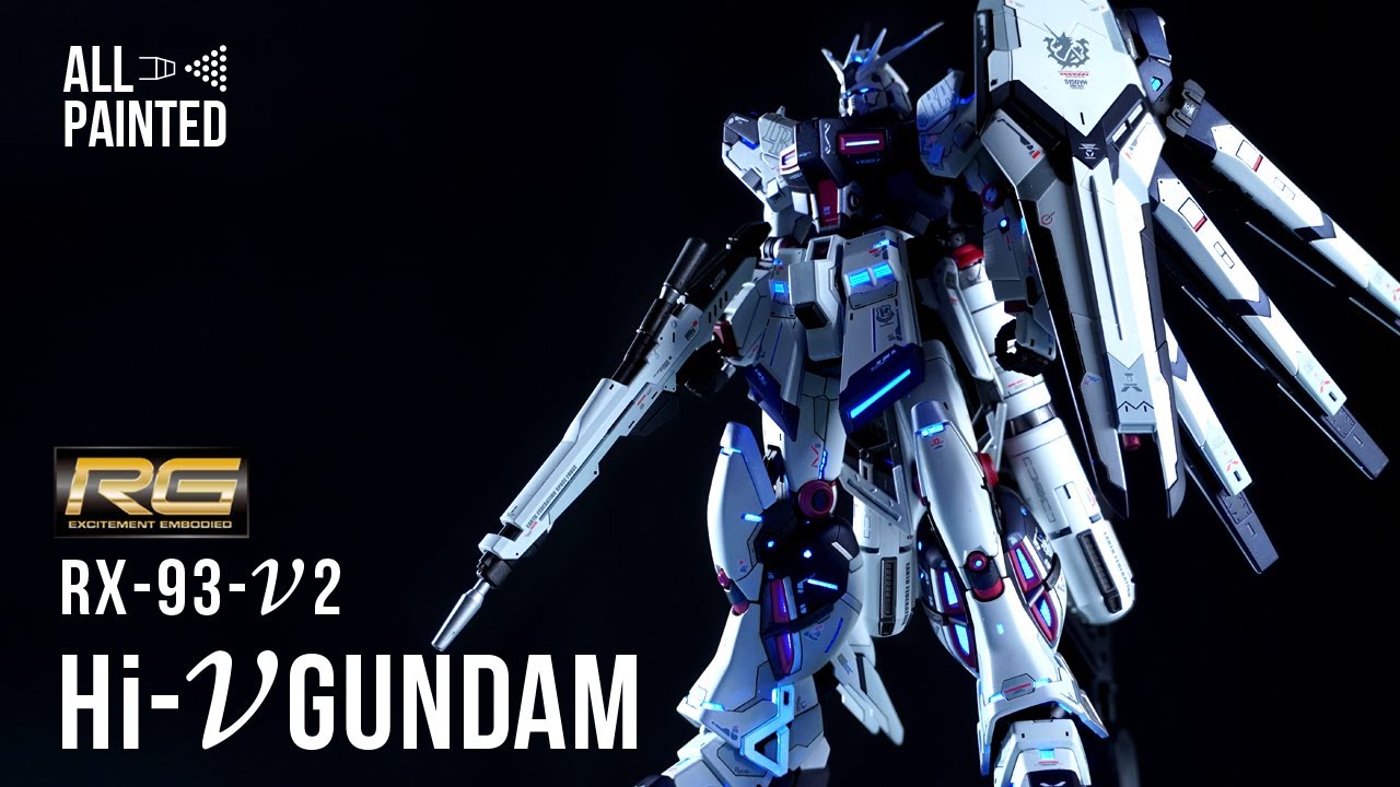 #018【ガンプラ全塗装】RG Hi-v GUNDAM 侍Japan Color Ver.（RGハイニューガンダム 侍ジャパンカラーバージョン）