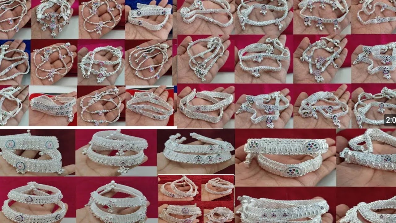 Latest Silver Anklets Designs 2025 With Weight & Price || Daily use silver payal designs with price 