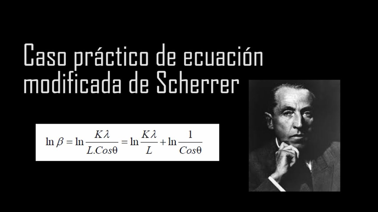 Cálculo de tamaño promedio de critalito mediante ecuación de Scherrer modificada
