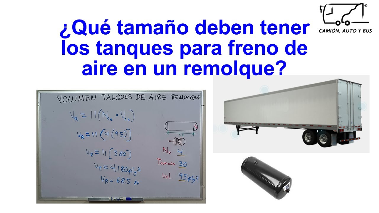 &iquest;Qu&eacute; tama&ntilde;o deben tener los tanques de aire del remolque? | Frenos de aire del remolque