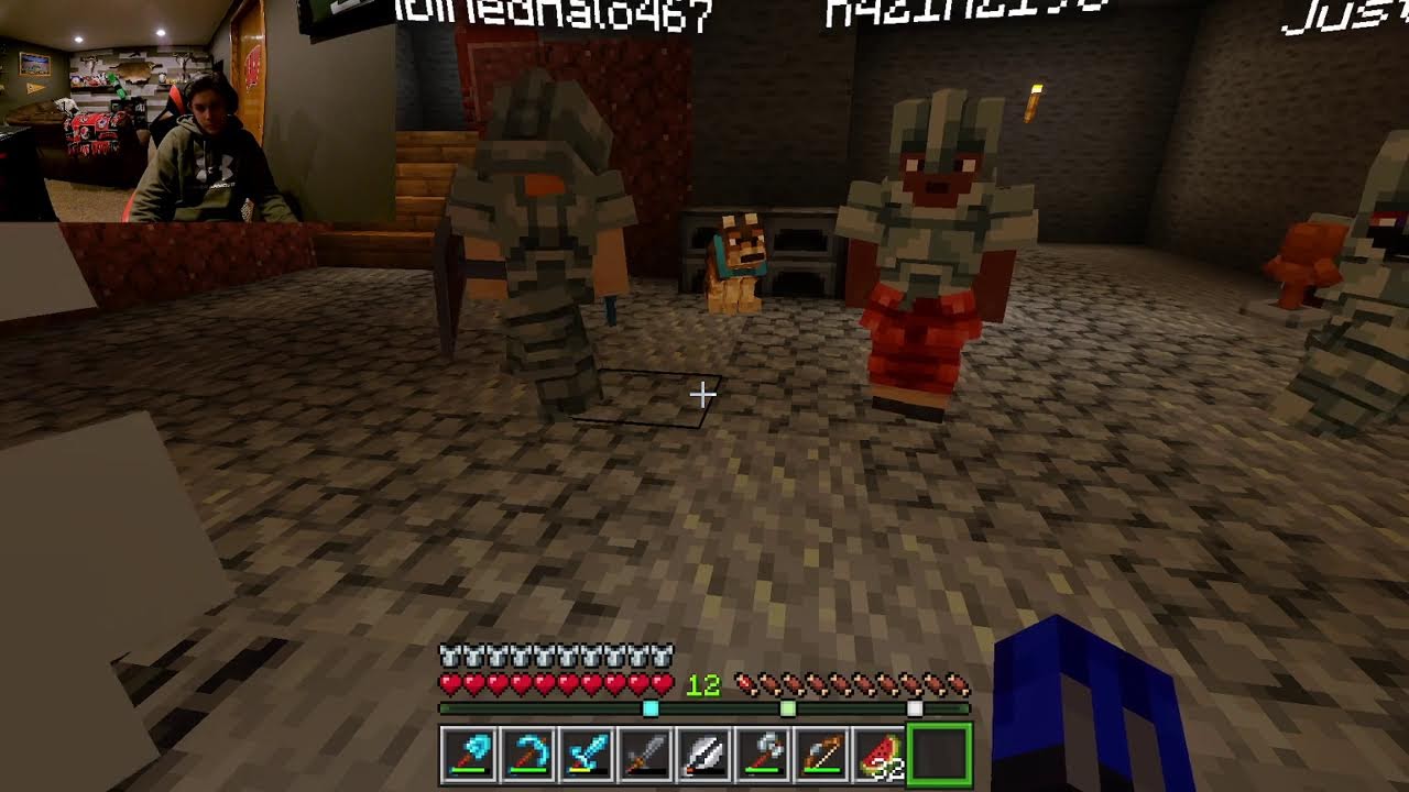 A bunch of idiots in a minecraft server #server #minecraft #survival #bamboo