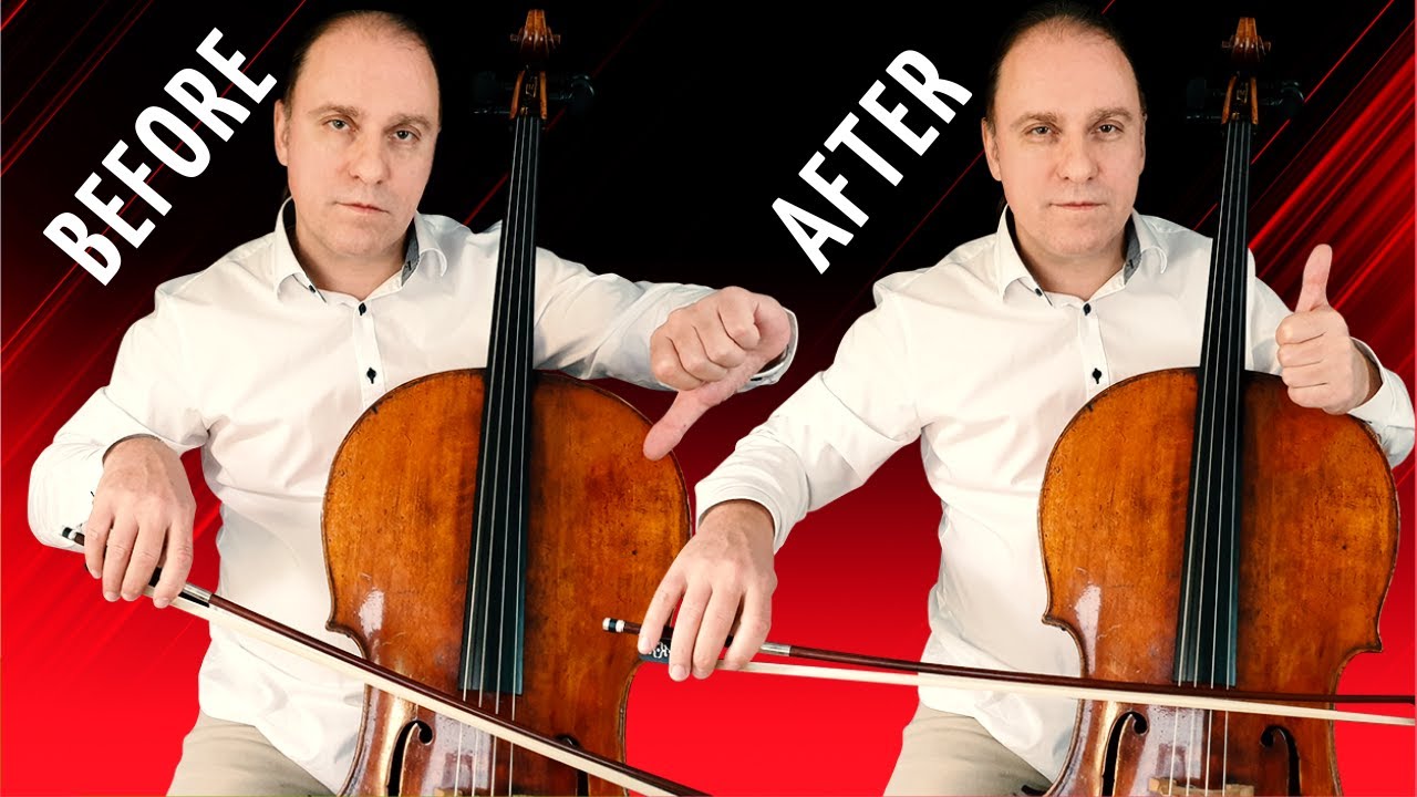 Cellist. The best exercise for your right hand. Cello tutorial.
