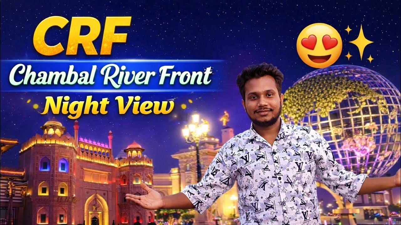 Chambal River Front Night View Kota 😍 | Rajasthan ka Sabse Beautiful Place | CRF Kota 