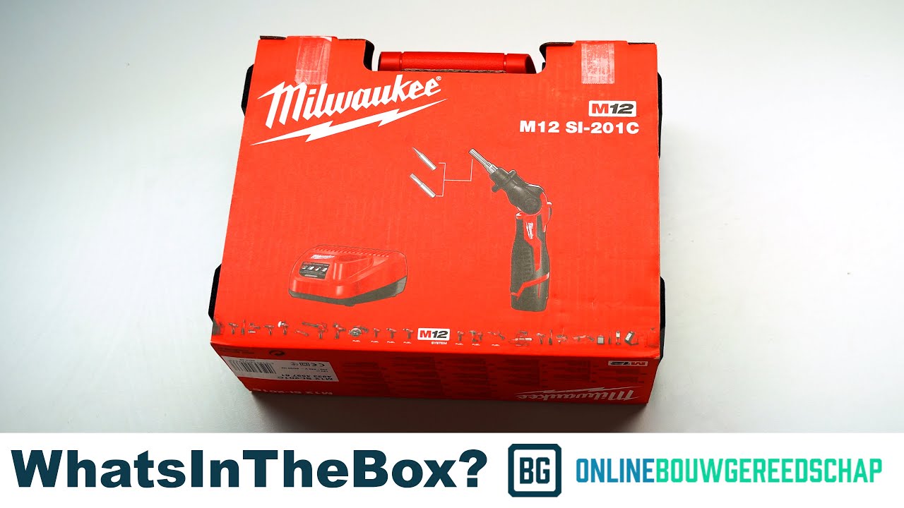 Milwaukee M12 SI-201C Soldeerbout Unboxing | OnlineBouwgereedschap