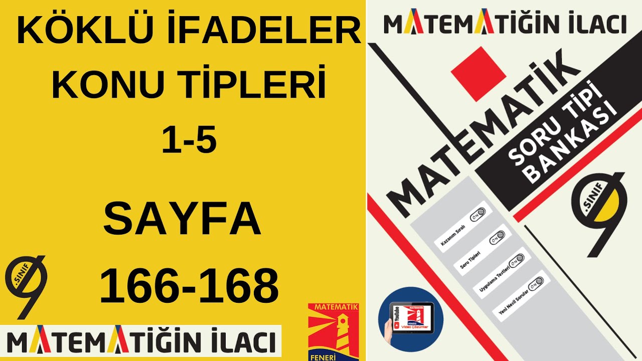 ACİL YAYINLARI 9. SINIF MATEMATİĞİN İLACI SORU TİPİ BANKASI(Köklü İfadeler Konu Tipi 1-5)