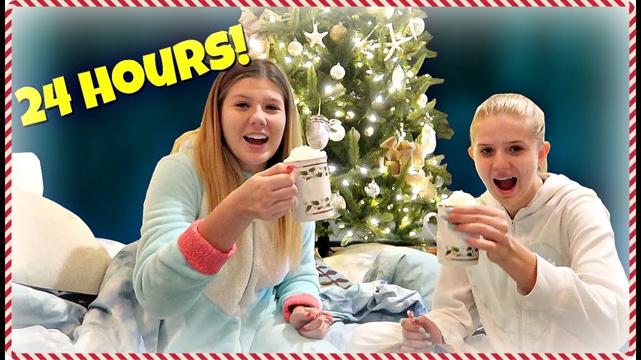 24 hours Under the Christmas Tree | Taylor and Vanessa