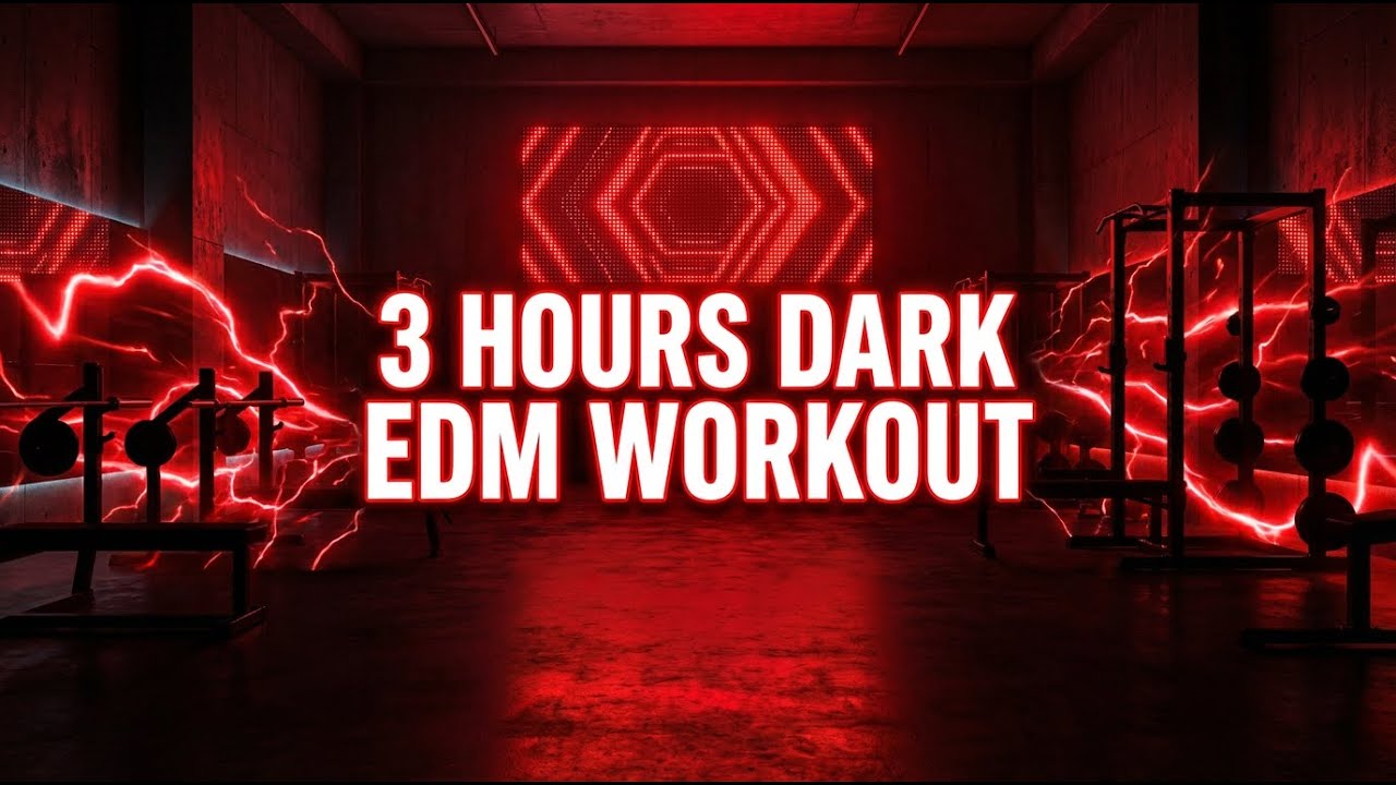 3 Hours Dark EDM Workout ⚡ Steady Power Gym Music