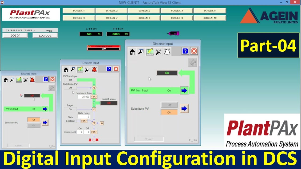 How to configure Digital Input signal in Rockwell DCS PlantPAx?