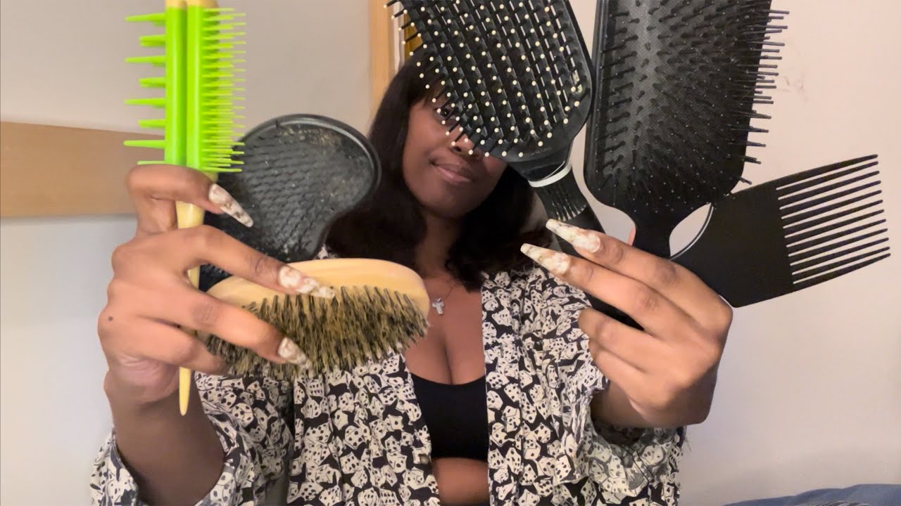 So much BRUSHING! Mixing Brushing Combing FAST Slow Natural Sounds & Layered Sound | No Talking ASMR
