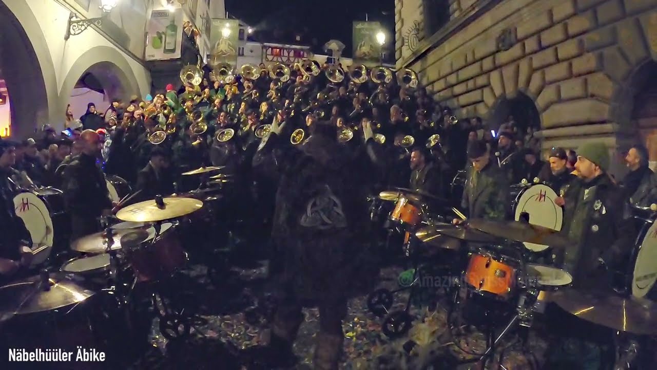 Guggenmusik Näbelhüüler Äbike 2026 🎉 Fasnacht Luzern 🥁 Fasnachtsmäärt