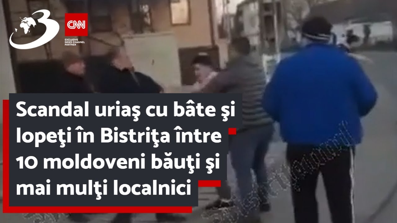 Scandal uriaş cu bâte şi lopeţi în Bistriţa între 10 moldoveni băuţi şi mai mulţi localnici
