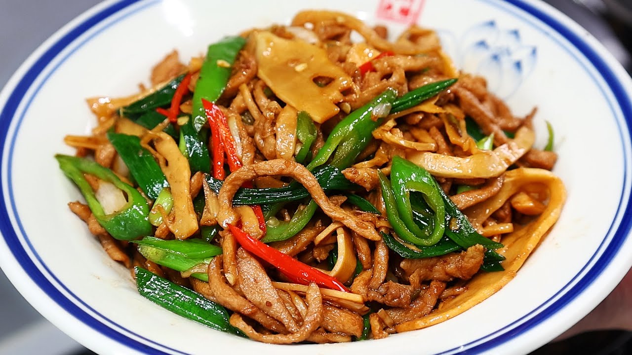 糯米笋炒肉丝，简单快手超级下饭！