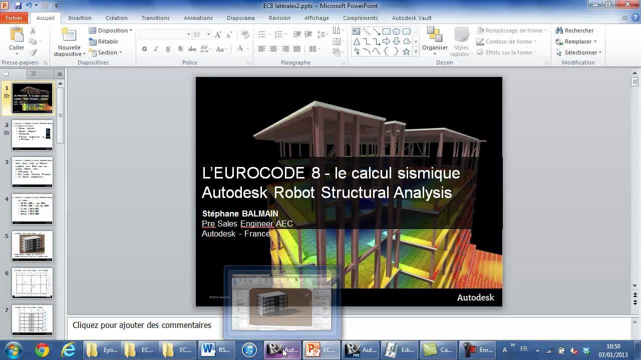 Autodesk Robot Structural Analysis et l'Eurocode 8