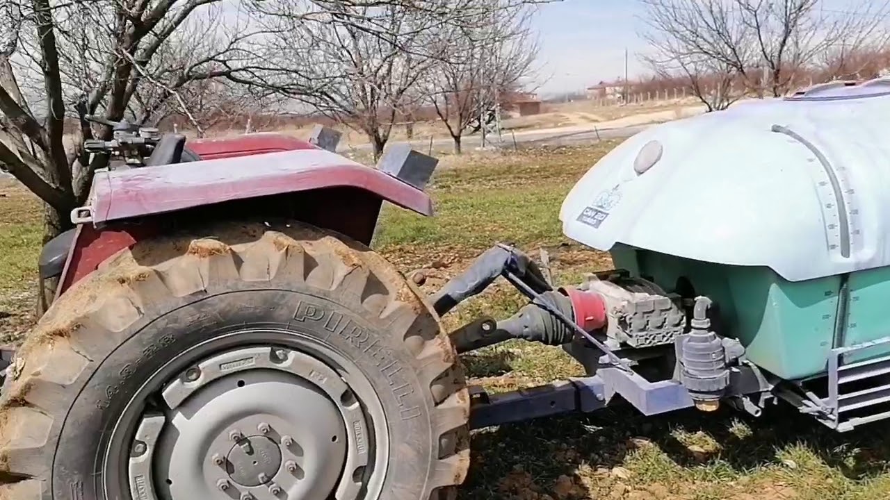 Kayısılara domur ilacı atıyoruz | 255T massey ferguson ve 2000 lt çekilir tip turbo atomizör