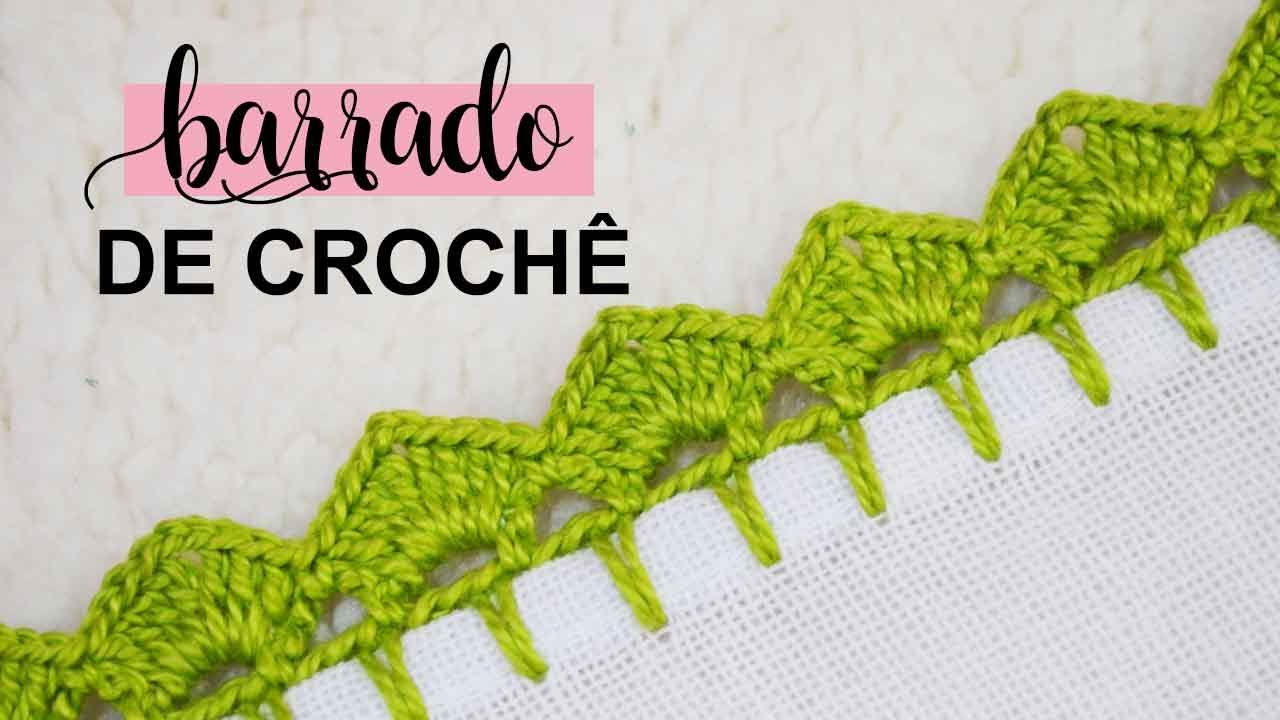 BARRADO DE CROCHÊ CARREIRA FÁCIL PARA INICIANTE #68 | PASSO A PASSO