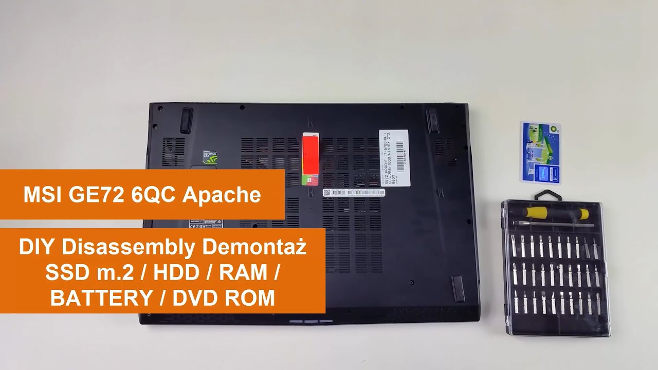 Jak otworzyć obudowę MSI GE72 6QC Apache | ForumWiedzy