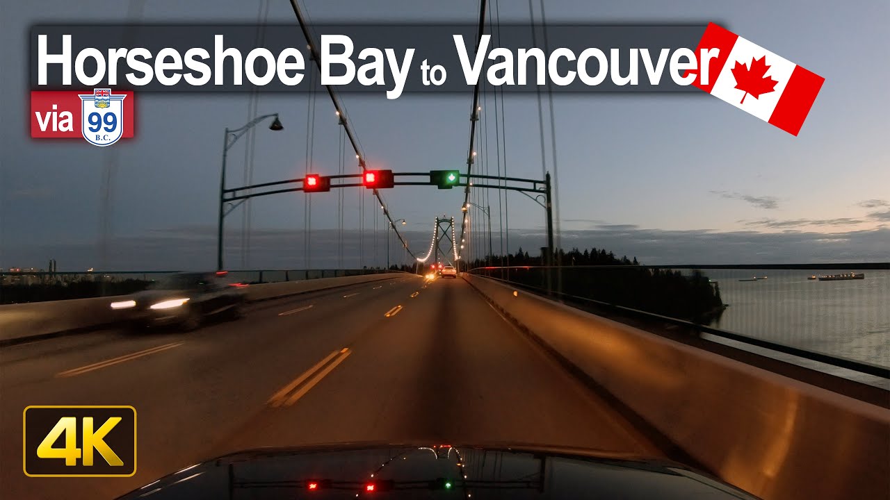 Driving from Horseshoe Bay Ferry Terminal to Downtown Vancouver