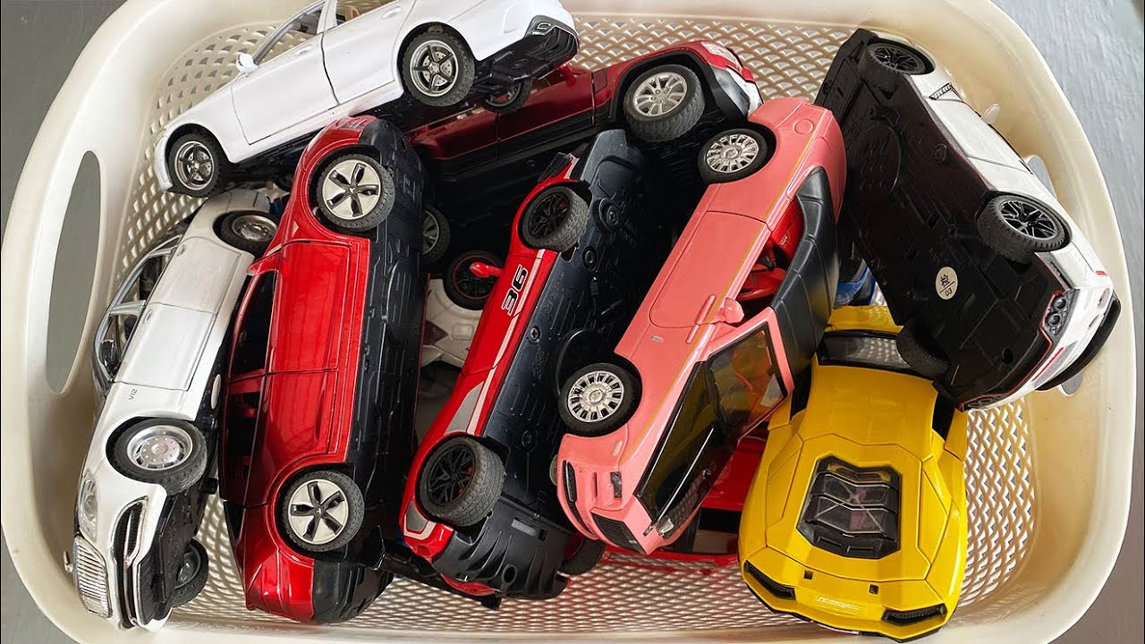 Коробка, полная литых моделей автомобилей, машинки Top Toys, Rolls Royce, Lamborghini, GTR, Ferra...