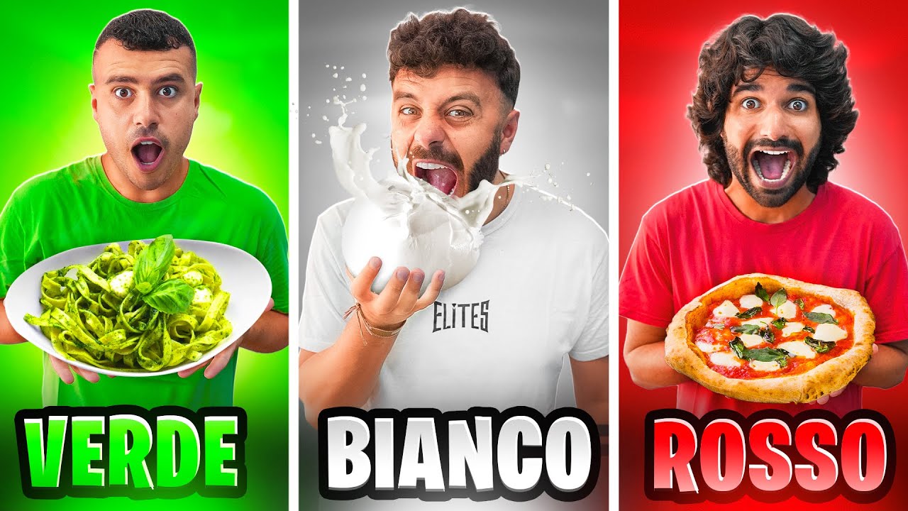 🟢⚪️🔴 MANGIAMO SOLO CIBO TRICOLORE PER 24 ORE!