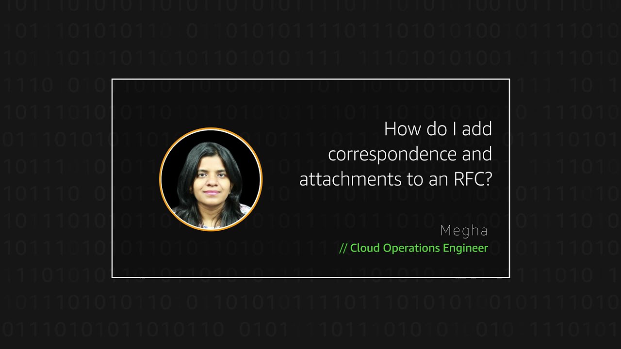 How do I add correspondence and attachments to an RFC?
