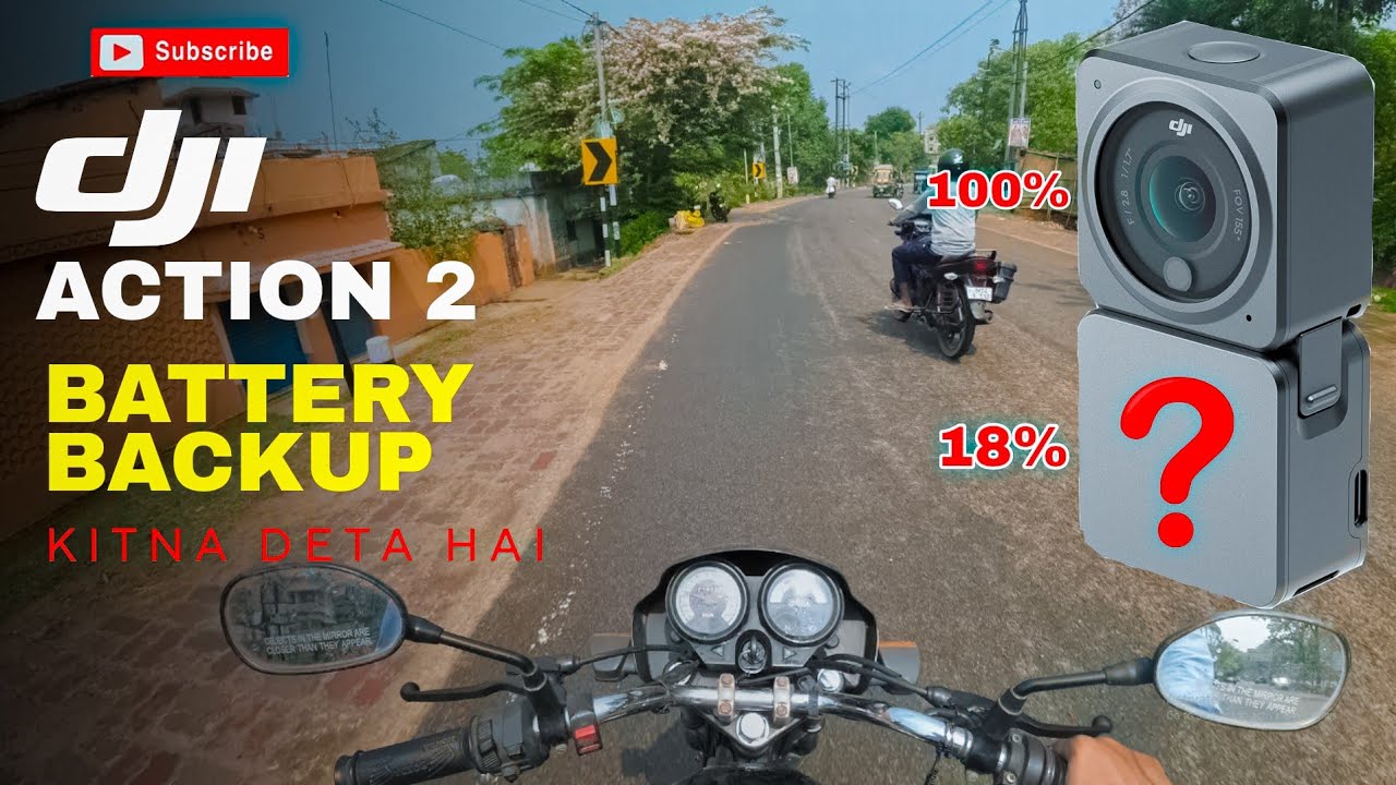 How much battery backup does the DJI Action 2 provide | #dji #djiaction2