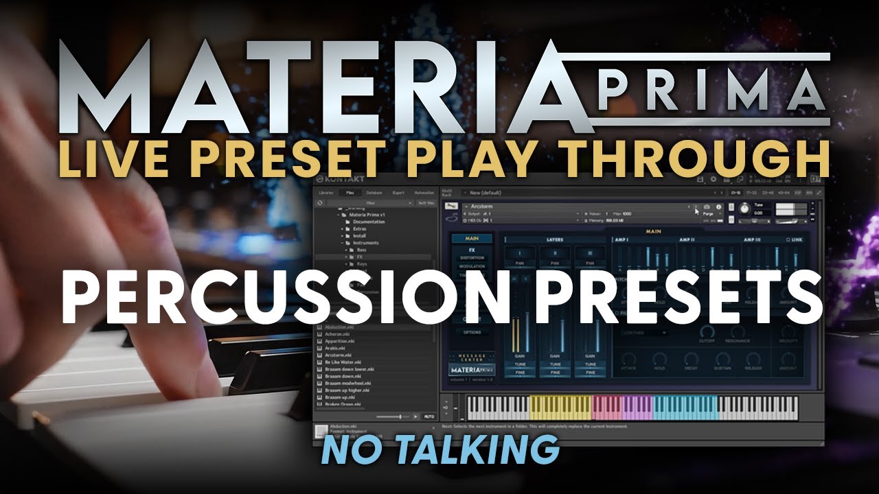 Materia Prima Percussion Presets : Kontakt Play Through