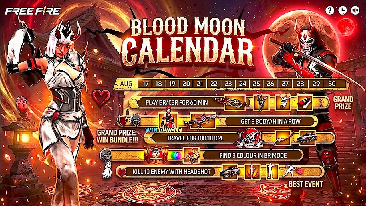Blood Moon Event ALL Rewards 🔥 | Free Fire MAX 