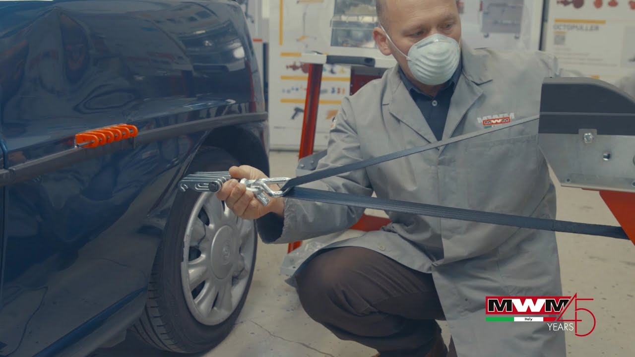 PDR SMART REPAIR - How to repair a car door dent with MWM glue pulling system