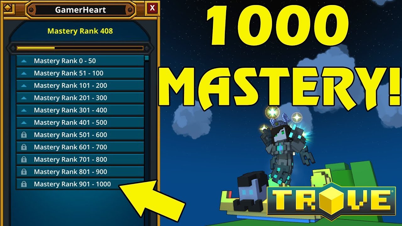 Trove 1000 MASTERY CAP! New Mastery rewards! &ndash; Trove let&rsquo;s play PTS #40