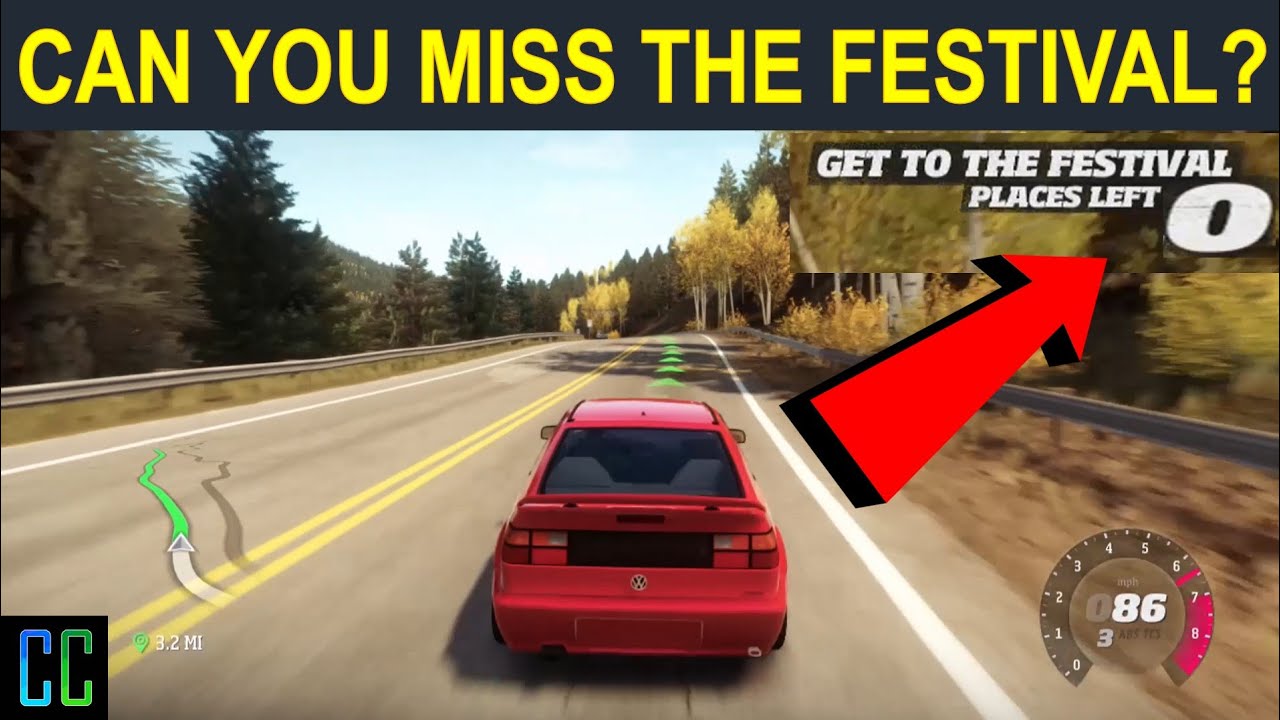 Что произойдет, если вам не удастся попасть на фестиваль в начале Forza Horizon?