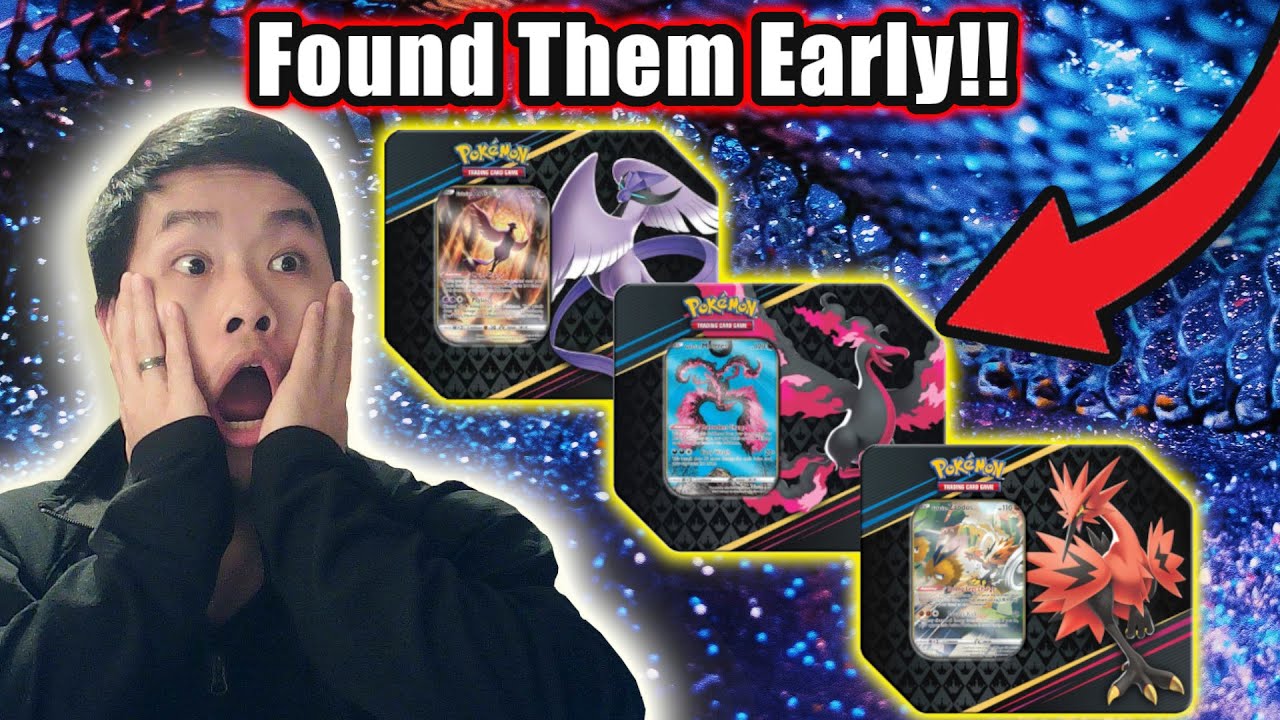 EARLY!! Crown Zenith Tins Opening! Galarian Articuno, Galarian Zapdos, and Galarian Moltres Tin!
