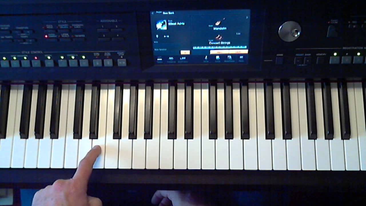 Keyboard bladmuziek; Tussendoor voor Keyboard deel 1. Titel:  Spanish Eyes (Yamaha CVP)