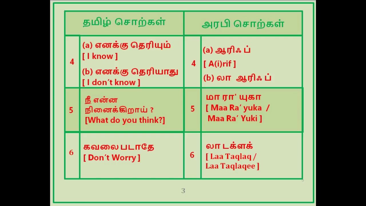 எனக்கு புரியல   என்று அரபியில் சொல்வது எப்படி     10+ Useful Arabic phrases used in daily life