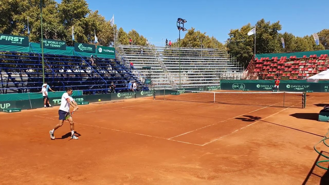 Entrenamiento Diego Fernández Flores - Alejandro Tabilo (Court Central Nicolas Massu)