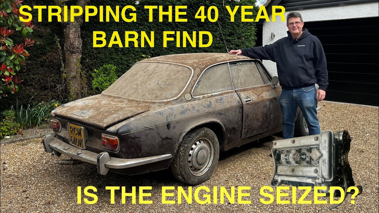 Barn Find Alfa GTV - The Rebuild Begins – stripping car, engine seized? more rust? Ep 4