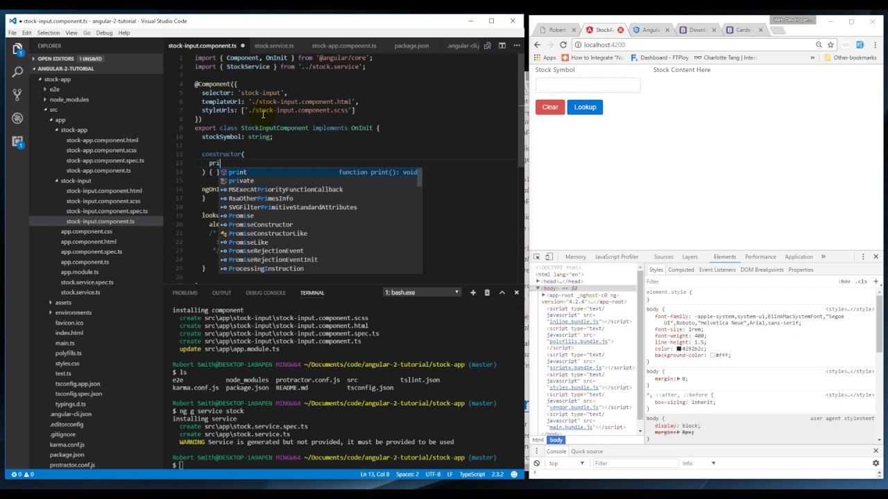 How to use the Angular CLI - 4) Services