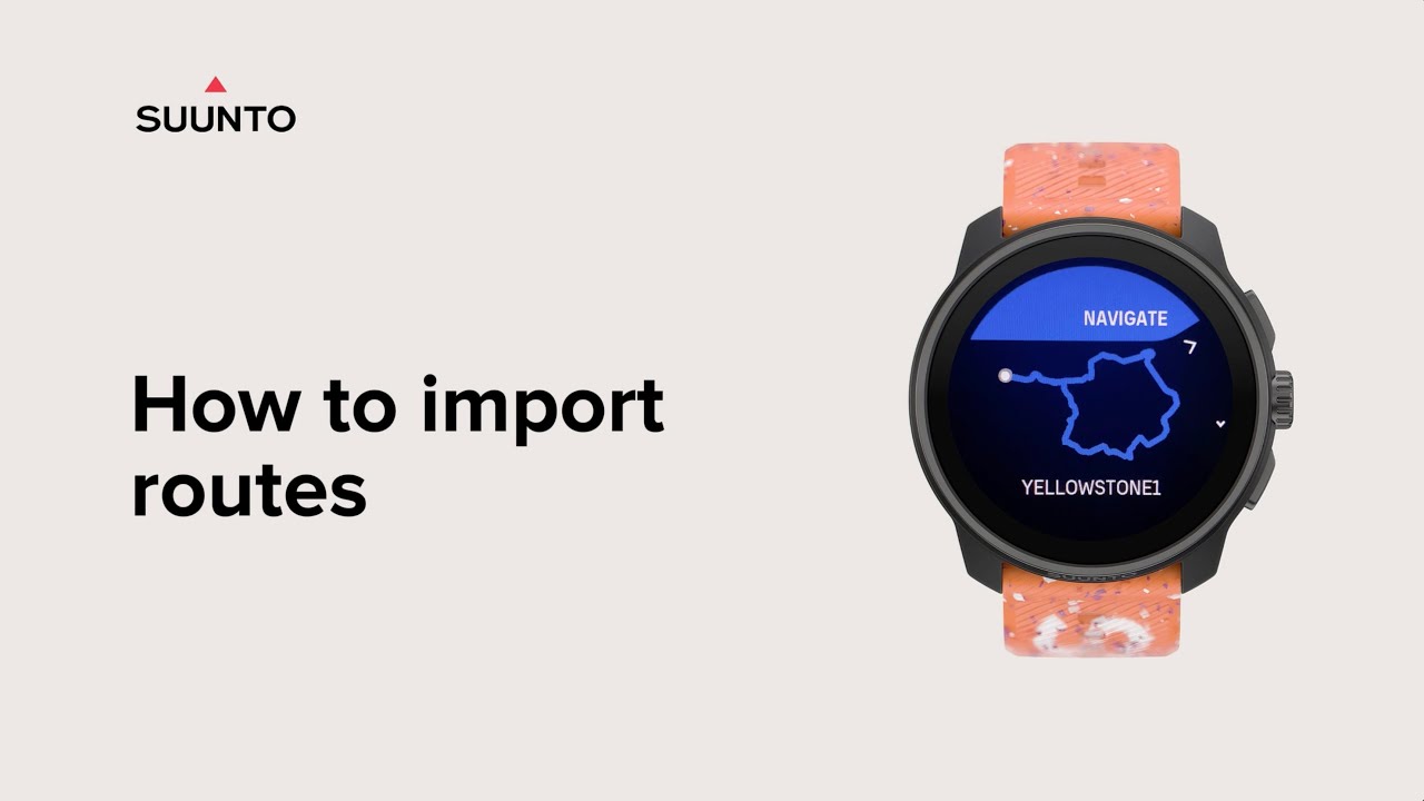 How to import routes to your Suunto
